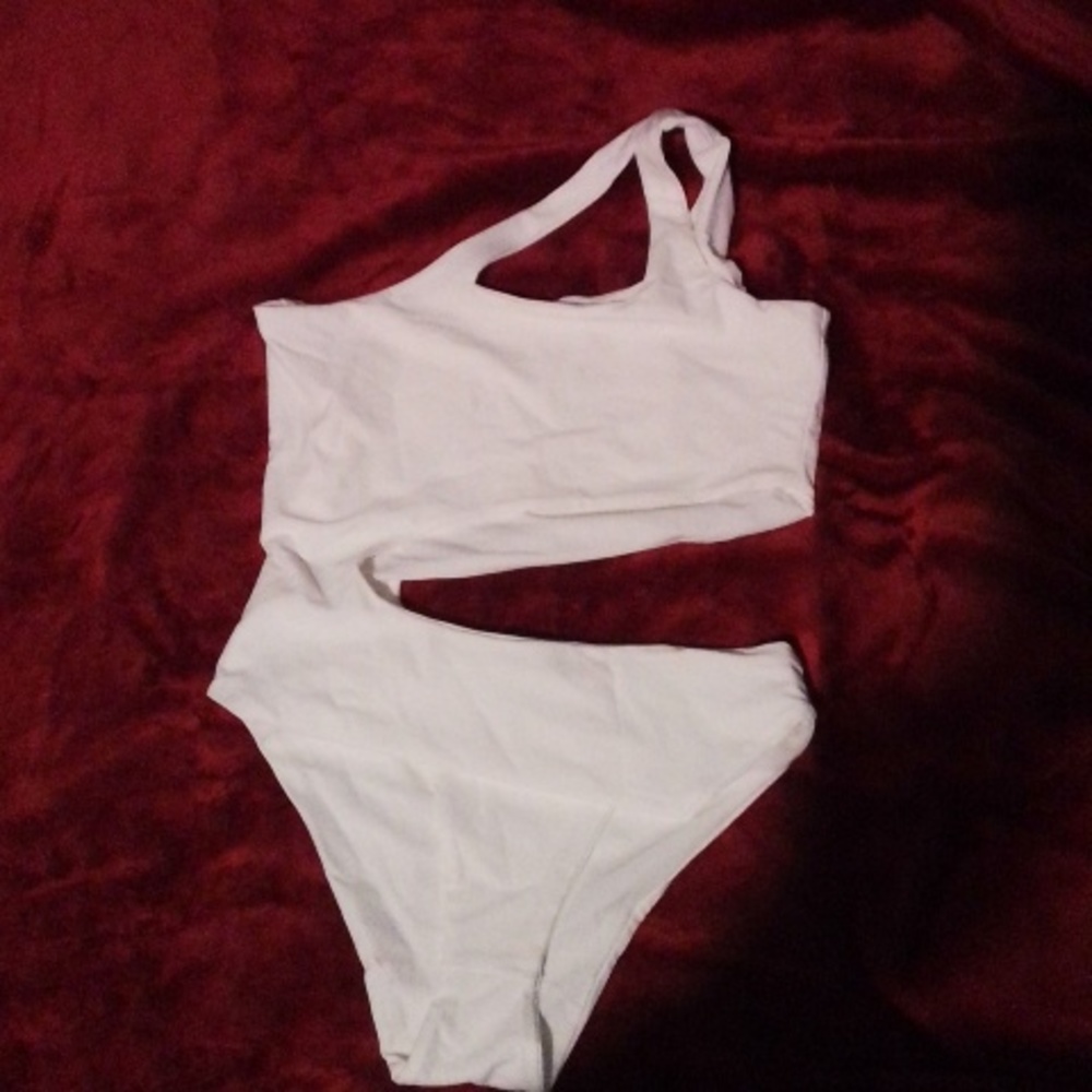 White one piece bathing suit size L brand new never worn